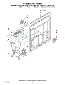 03 - Inner Door Parts parts for Whirlpool Dishwasher DU1055XTVB0 from AppliancePartsPros.com