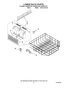 10 - Lower Rack Parts parts for Whirlpool Dishwasher GU3200XTVY1 from AppliancePartsPros.com