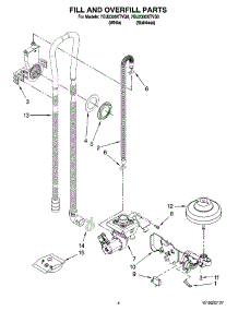04 - Fill And Overfill Parts parts for Whirlpool Dishwasher 7GU2300XTVQ0 from AppliancePartsPros.com