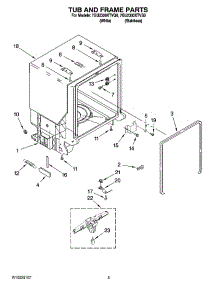 05 - Tub And Frame Parts parts for Whirlpool Dishwasher 7GU2300XTVQ0 from AppliancePartsPros.com