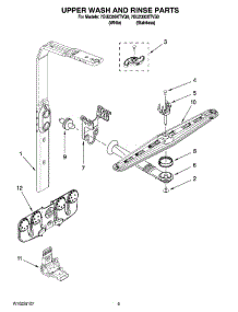 07 - Upper Wash And Rinse Parts parts for Whirlpool Dishwasher 7GU2300XTVQ0 from AppliancePartsPros.com