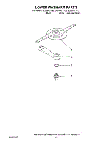 11 - Lower Washarm Parts parts for Whirlpool Dishwasher GU3200XTVB1 from AppliancePartsPros.com