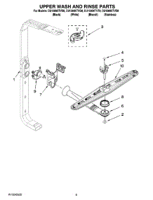 07 - Upper Wash And Rinse Parts parts for Whirlpool Dishwasher DU1300XTVT0 from AppliancePartsPros.com