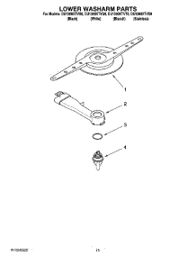 11 - Lower Washarm Parts, Optional Parts (Not Included) parts for Whirlpool Dishwasher DU1300XTVQ0 from AppliancePartsPros.com