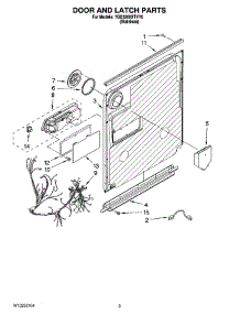 03 - Door And Latch Parts parts for Whirlpool Dishwasher 7GU3200XTVY0 from AppliancePartsPros.com
