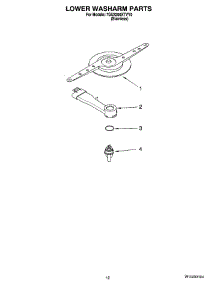 10 - Lower Washarm Parts parts for Whirlpool Dishwasher 7GU3200XTVY0 from AppliancePartsPros.com