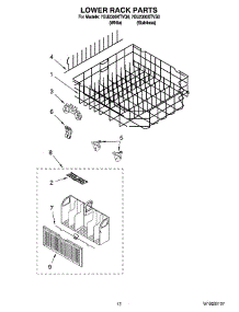 10 - Lower Rack Parts parts for Whirlpool Dishwasher 7GU2300XTVS0 from AppliancePartsPros.com
