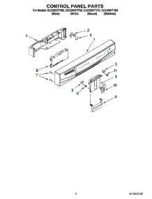 02 - Control Panel Parts parts for Whirlpool Dishwasher GU2300XTVS0 from AppliancePartsPros.com