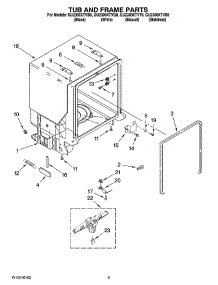 05 - Tub And Frame Parts parts for Whirlpool Dishwasher GU2300XTVS0 from AppliancePartsPros.com