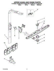 07 - Upper Wash And Rinse Parts parts for Whirlpool Dishwasher GU2300XTVS0 from AppliancePartsPros.com