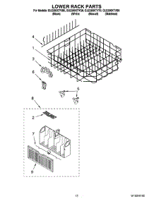 10 - Lower Rack Parts parts for Whirlpool Dishwasher GU2300XTVQ0 from AppliancePartsPros.com