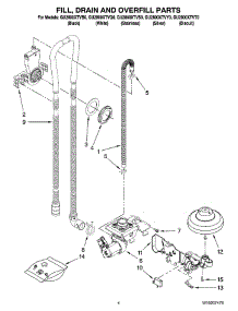 04 - Fill, Drain And Overfill Parts parts for Whirlpool Dishwasher GU2800XTVS0 from AppliancePartsPros.com