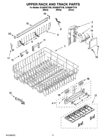 09 - Upper Rack And Track Parts parts for Whirlpool Dishwasher GU3600XTVB0 from AppliancePartsPros.com