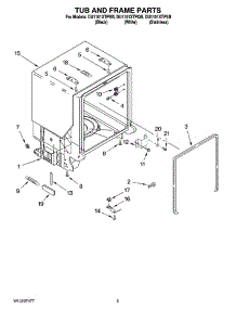 05 - Tub And Frame Parts parts for Whirlpool Dishwasher DU1101XTPBB from AppliancePartsPros.com