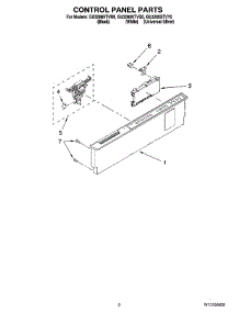02 - Control Panel Parts parts for Whirlpool Dishwasher GU3200XTVQ0 from AppliancePartsPros.com