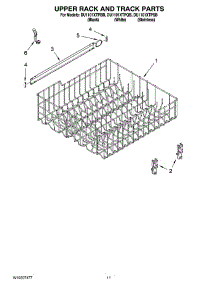09 - Upper Rack And Track Parts parts for Whirlpool Dishwasher DU1101XTPQB from AppliancePartsPros.com