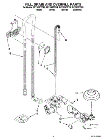 04 - Fill, Drain And Overfill Parts parts for Whirlpool Dishwasher DU1100XTPBB from AppliancePartsPros.com