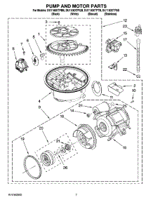 06 - Pump And Motor Parts parts for Whirlpool Dishwasher DU1100XTPBB from AppliancePartsPros.com