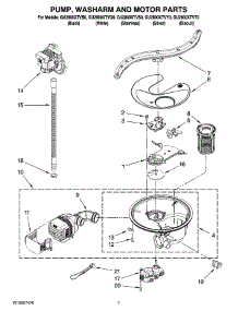 06 - Pump, Washarm And Motor Parts parts for Whirlpool Dishwasher GU2800XTVQ0 from AppliancePartsPros.com