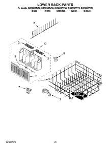 10 - Lower Rack Parts, Optional Parts (Not Included) parts for Whirlpool Dishwasher GU2800XTVQ0 from AppliancePartsPros.com