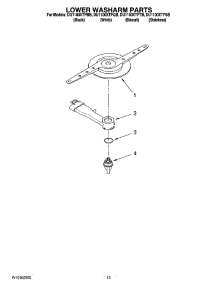 11 - Lower Washarm Parts, Optional Parts (Not Included) parts for Whirlpool Dishwasher DU1100XTPBB from AppliancePartsPros.com