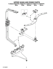 07 - Upper Wash And Rinse Parts parts for Whirlpool Dishwasher GU3600XTVT0 from AppliancePartsPros.com