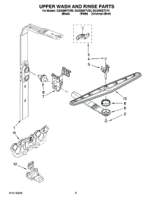 07 - Upper Wash And Rinse Parts parts for Whirlpool Dishwasher GU3200XTVY0 from AppliancePartsPros.com