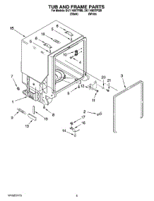 05 - Tub And Frame Parts parts for Whirlpool Dishwasher DU1148XTPBB from AppliancePartsPros.com
