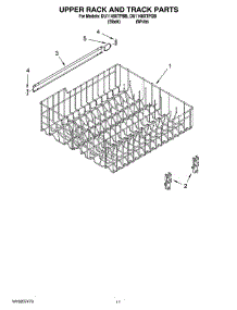 09 - Upper Rack And Track Parts parts for Whirlpool Dishwasher DU1148XTPBB from AppliancePartsPros.com