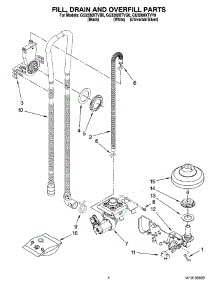 04 - Fill, Drain And Overfill Parts parts for Whirlpool Dishwasher GU3200XTVB0 from AppliancePartsPros.com