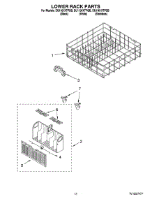 10 - Lower Rack Parts parts for Whirlpool Dishwasher DU1101XTPSB from AppliancePartsPros.com