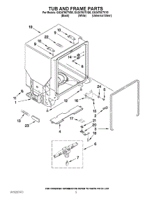 05 - Tub And Frame Parts parts for Whirlpool Dishwasher GU2475XTVY0 from AppliancePartsPros.com