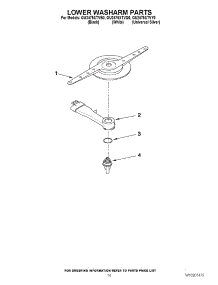 11 - Lower Washarm Parts parts for Whirlpool Dishwasher GU2475XTVY0 from AppliancePartsPros.com