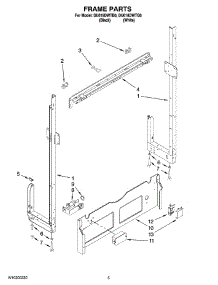 04 - Frame Parts parts for Whirlpool Dishwasher DU018DWTB0 from AppliancePartsPros.com