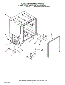 05 - Tub And Frame Parts parts for Whirlpool Dishwasher GU2275XTVY0 from AppliancePartsPros.com