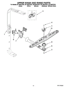 10 - Upper Wash And Rinse Parts parts for Whirlpool Dishwasher DU1055XTST3 from AppliancePartsPros.com