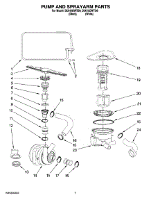 05 - Pump And Sprayarm Parts parts for Whirlpool Dishwasher DU018DWTQ0 from AppliancePartsPros.com