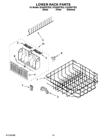 11 - Lower Rack Parts, Optional Parts (Not Included) parts for Whirlpool Dishwasher GU3200XTSS2 from AppliancePartsPros.com