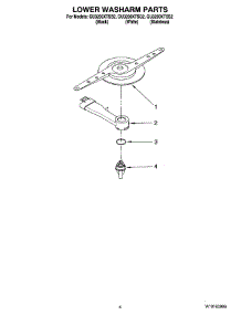 04 - Lower Washarm Parts parts for Whirlpool Dishwasher GU3200XTSB2 from AppliancePartsPros.com