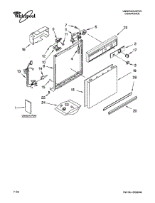 Frame And Console parts for Whirlpool Dishwasher DU810SWPU3 from AppliancePartsPros.com