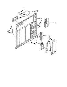 Inner Door parts for Whirlpool Dishwasher DU810SWPU3 from AppliancePartsPros.com
