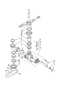 Pump And Spray Arm parts for Whirlpool Dishwasher DU810SWPU3 from AppliancePartsPros.com