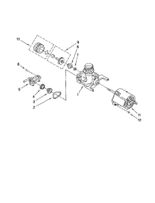Pump And Motor parts for Whirlpool Dishwasher DU810SWPU3 from AppliancePartsPros.com