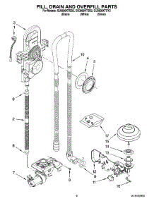 06 - Fill, Drain And Overfill Parts parts for Whirlpool Dishwasher GU3600XTSQ2 from AppliancePartsPros.com