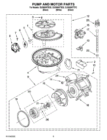08 - Pump And Motor Parts parts for Whirlpool Dishwasher GU3600XTSB2 from AppliancePartsPros.com