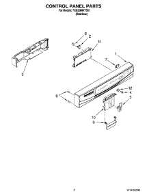 02 - Control Panel Parts parts for Whirlpool Dishwasher 7GU3200XTSS1 from AppliancePartsPros.com