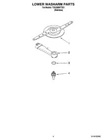 04 - Lower Washarm Parts parts for Whirlpool Dishwasher 7GU3200XTSS1 from AppliancePartsPros.com