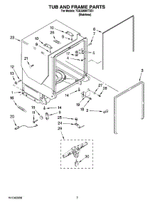 07 - Tub And Frame Parts parts for Whirlpool Dishwasher 7GU3200XTSS1 from AppliancePartsPros.com