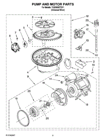 08 - Pump And Motor Parts parts for Whirlpool Dishwasher 7GU3600XTSY1 from AppliancePartsPros.com
