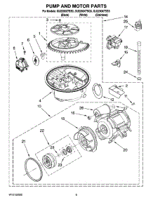 08 - Pump And Motor Parts parts for Whirlpool Dishwasher GU2200XTSQ3 from AppliancePartsPros.com